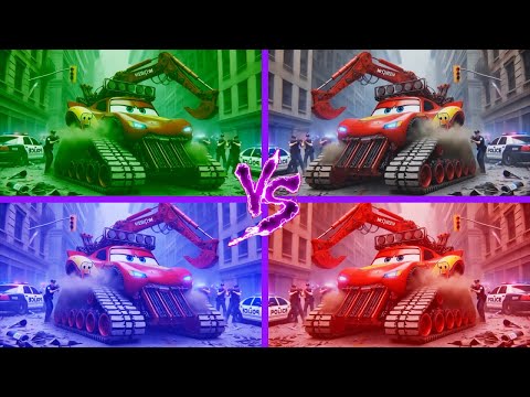 🚜💥😰MCQUEEN EXCAVATOR MONSTER🎶 Coffin Dance Song