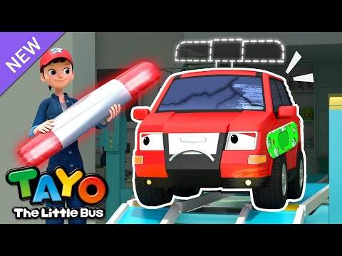 Rescue Team Repair Shop Song | Red Car's Siren is Missing! | Song for Kids | Tayo the Little Bus