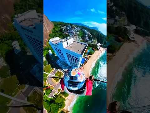 勇敢なパラシュート兵士が屋根から逃げました！🪂🏖️