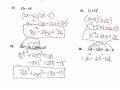 Factoring and Polynomial Operations