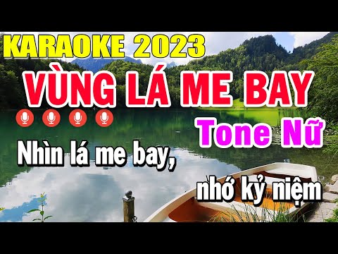 Vùng Lá Me Bay Karaoke Tone Nữ Nhạc Sống 2023 | Trọng Hiếu