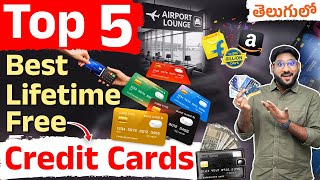 Top 5 Lifetime Free Credit Cards 2025 - Best Credit Cards in Telugu | Kowshik Maridi