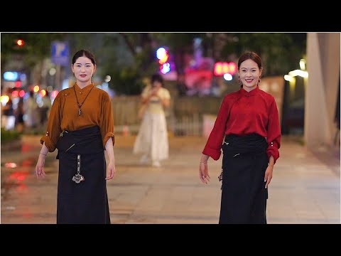 Beautiful Tibetan sisters, the most popular Tibetan dance