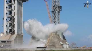 Starbase Pad 2 Water Deluge System Testing ahead of Starship Test Flight 13 in 4K