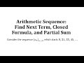 Arithmetic Sequences and Sums