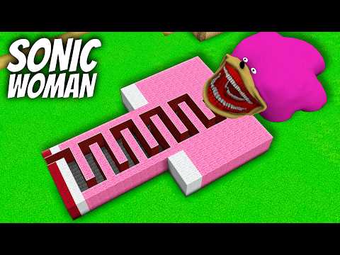 I found a MAZE SONIC TAPES WOMAN in Minecraft ! What's INSIDE the SONIC TAPES MAZE ?