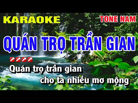 Karaoke Quán Trọ Trần Gian Tone Nam Nhạc Sống | Nguyễn Linh