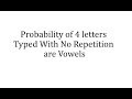 Probability and Combinatorics of Letters
