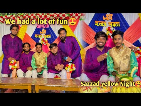 সাজ্জাদের গায়ে হলুদে ফিটার খাইয়ে ওকে বাচ্চা বানিয়ে ফেললাম😅 আর মনিরকে বানিয়ে ফেললাম ওয়েটার😅