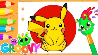 Apprends à dessiner Pikachu 🎨 et découvre l’aventure Jurassique avec Groovy