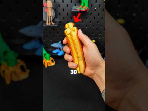 3D Printed GOLDEN Slinky Snake