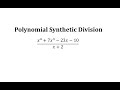Synthetic Division Concepts and Applications