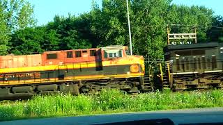 CSX Mother + SLUG Pair! Chasing NS Train! CSX ACL + New Your Central Heritage Units Amtrak 50th Unit