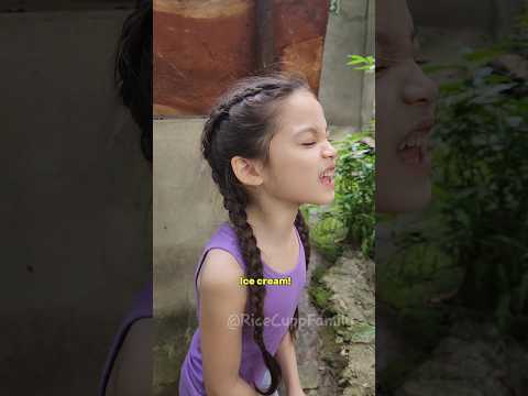 I let Mia try my version of icecream in the Philippines.🍧