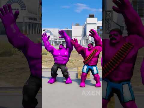 RANDOM SPIDE-RMAN VS PINK HULK BATTLE #gta5 #hulk
