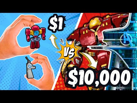 LEGO DE $1 VS $10,000 / Minifigs