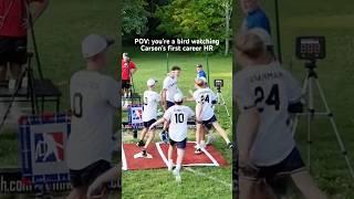 (AERIAL VIEW!) Carson’s First Homer