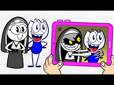 Max's Nightmare: Running Away From The Nun | Funny Cartoon