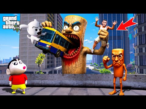Shinchan and Franklin Try To Stop Tung Tung Sahur in Gta 5