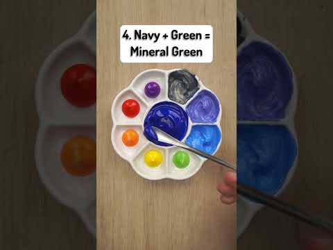 Strange color recipes with navy #colormixing #satisfying #artvideo #asmr #oddlysatisfying