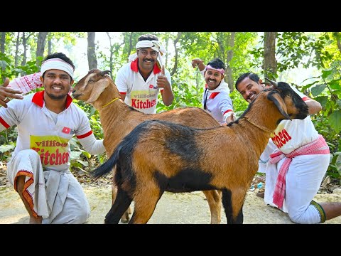 Winter special 25kg Mutton curry | Goat meat gravy cooking for village people | villfood Kitchen