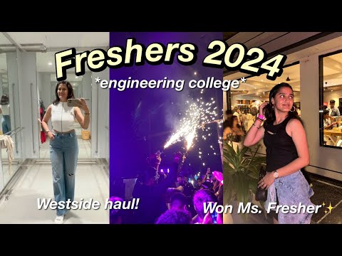 FRESHERS PARTY 2024✨ ( I won Ms. Fresher!! ) *Engineering College* VLOG