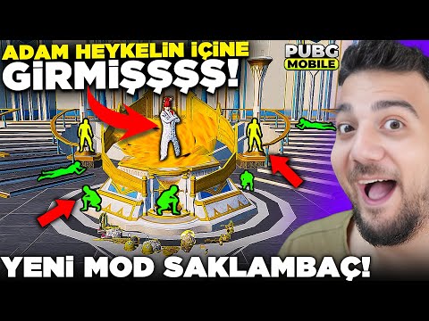 ADAM HEYKELİN İÇİNE GİRMİŞ! YENİ MODDA SAKLAMBAÇ! PUBG Mobile