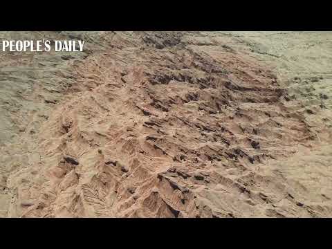 “China’s most Mars-like place” in northwest China’s Qinghai Province.