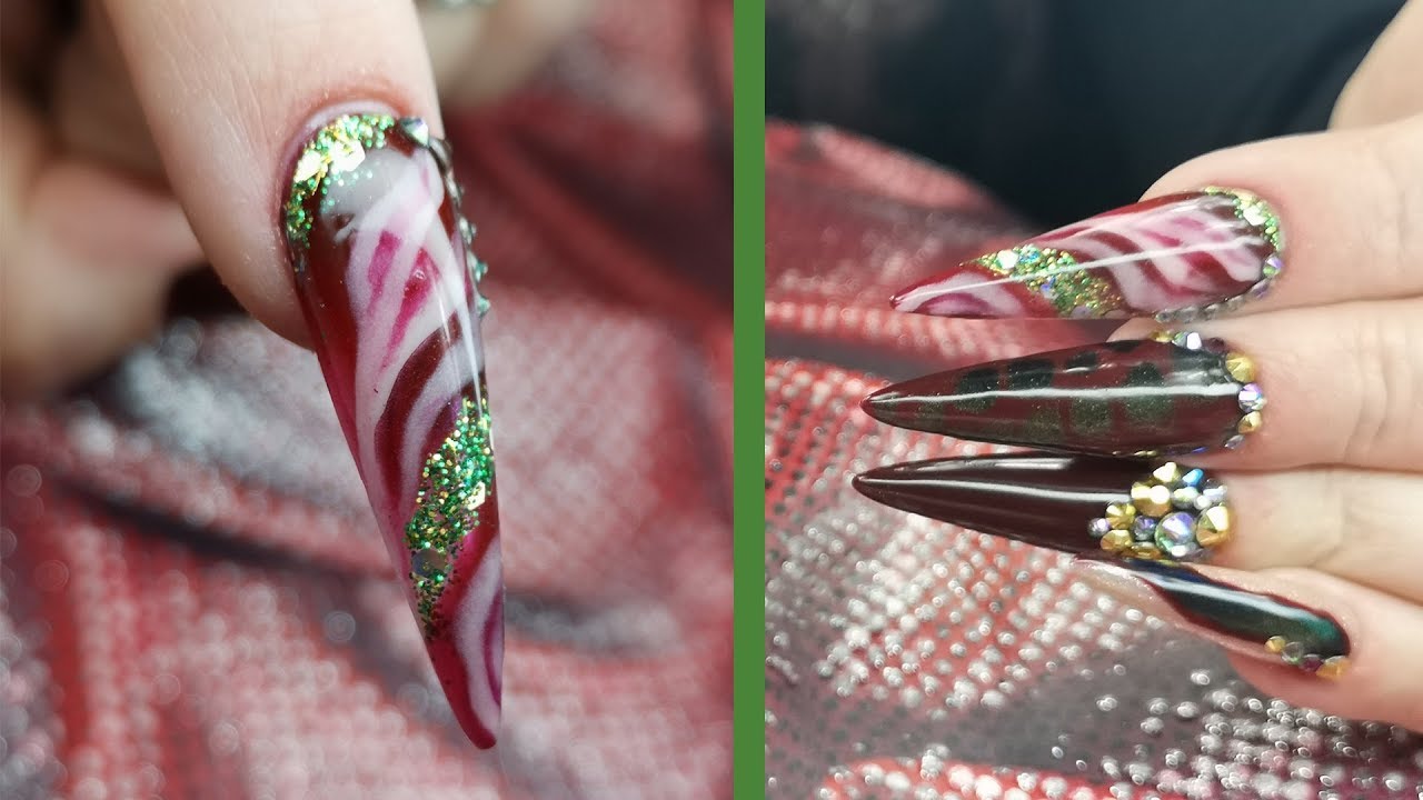 Not A Christmas Candy Cane Nail Design