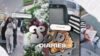 SOLO DIARIES ❀˖° | learning to love my own company + shopping + wax appt nail & hair appt + more!
