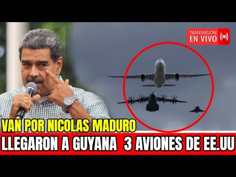 NICOLAS MADURO ASUSTADO LE LLEGARON A LA FRONTERA🔴DONALD TRUMP 3 AVIONES ESPIAS EN GUYANA🔴CARACAS