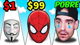 Paso de MASCARA NOOB a PRO a HACKER 😂 FUI RICO Y ME QUEDE POBRE en MASK EVOLUTION 3D