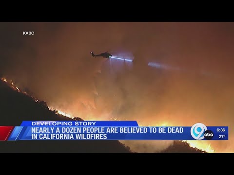 Nearly a dozen dead, 180,000 evacuated due to Los Angeles wildfires