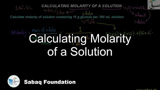 Calculating Molarity of a Solution