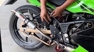 Knalpot bkj ninja rr stainles Karbu jumbo spek sun motor