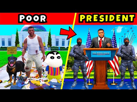 Franklin's Journey From Poor To President In GTA 5 | SHINCHAN and CHOP