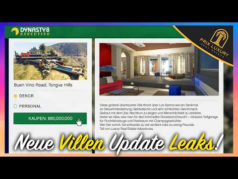 FETTE GTA 5 VILLA UPDATE LEAKS! Neue INFOS zum VILLEN START, neue Outfits & mehr! | GTA Online News