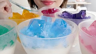 【咀嚼音】琥珀糖の宝石アイスパフェを食べる【ASMR/EATINGSOUNDS】