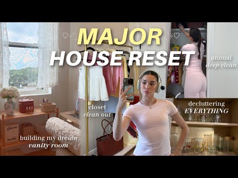MAJOR HOUSE RESET | deep clean, declutter, closet clean out, vanity room updates, reorganization