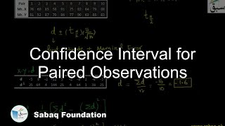 Confidence Interval for Paired Observations