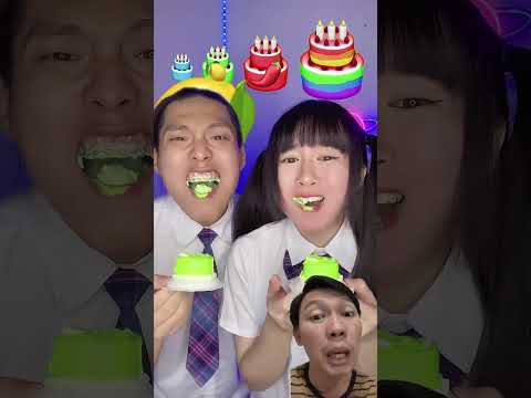 KUE ULANG TAHUN DARI YANG KECIL KE PALING BESAR #mukbang #challenge #reaction