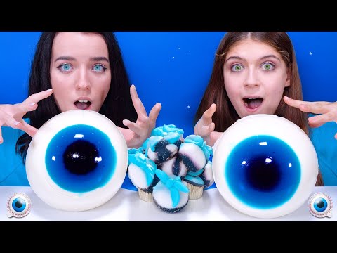 ASMR Giant Gummy Eyeballs & Blue Treats: The Ultimate Best Compilation Food Challenge!