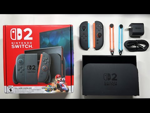 Unboxing Nintendo Switch 2 + Mario Kart World Bundle | Setup | Gameplay