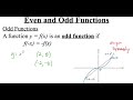 Exploring Even and Odd Functions