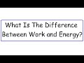 Understanding Work and Energy