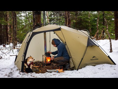 Winter Camping In Hot Tent