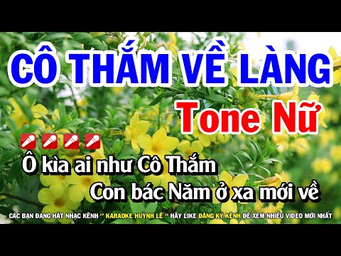 Cô Thắm Về Làng Karaoke Tone Nữ | Nhạc Sống Mới Cha Cha Cha