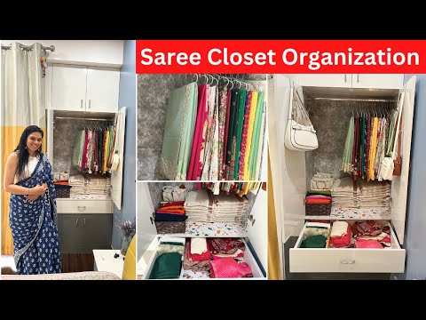 Saree Closet Organization - How To Organize Sarees, Suits, Hand bags