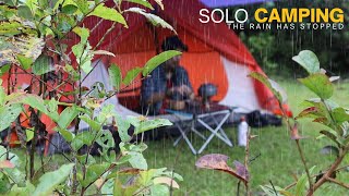 SOLO CAMPING, The Rain Has Stopped, Cooking - ASMR