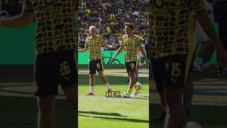 🥹🎤 𝐌𝐈𝐂‘𝐃 𝐔𝐏 Mats Hummels before our season opening game 💛